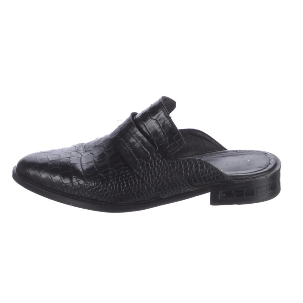 Freda Salvador Embossed Leather Mules